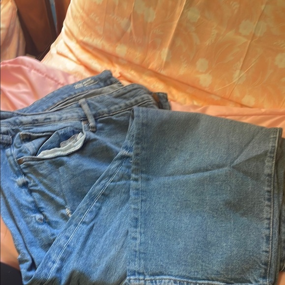 a.n.a Blue Denim Overalls with Natural Fade - Picture 1 of 4